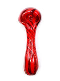 Bonnie and Fryde Glass - Candy Apple Swirl Hand Pipe Spoon (5")
