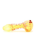 Curtis T Glass - Fumed Frit Splatter Hand Pipe Spoon (3.5")