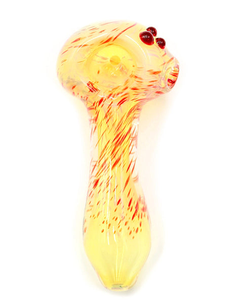 Curtis T Glass - Fumed Frit Splatter Hand Pipe Spoon (3.5")