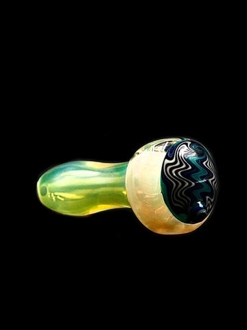Curtis T Glass - Fumed Wig-Wag Hand Pipe (3.5