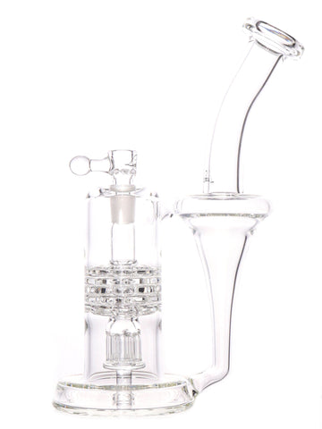 Leisure Glass - Clear Brickstack Refined Bell Recycler with Tree Diffuser (10