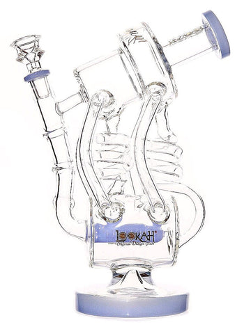 Lookah Glass - Dual Chamber Quad Uptake Double Spiral Drain with Inline Perc (11