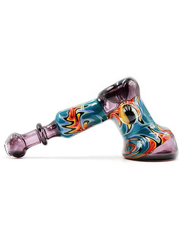 Michael Goonan Glass - Fire and Ice Wig-Wag Hammer Bubbler (7