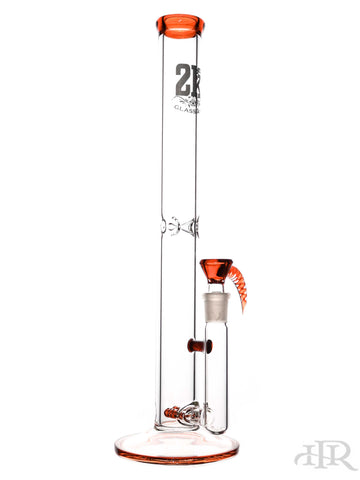 2K Glass Art - Double Inline Diffuser Straight Tube (17