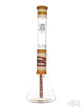 2K Glass Art - Wig Wag Reversal Beaker With Matching Dry Ash Catcher (17") Tan Back