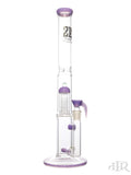 2K Glass Art - Stemline Diffuser Straight Tube With Tree Perc (18") Purple