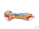 Chameleon Glass - Rainbow Splat On White