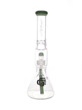 Crystal Glass Beaker - Matrix Perc with Color Accents (16")