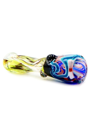 Green Vibes Glass - Double Wig-Wag Chillum (4