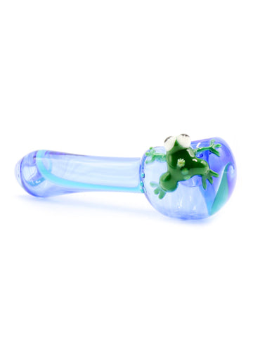 Kristi Conant Glass - Clear Blue Green Frog Spoon (5