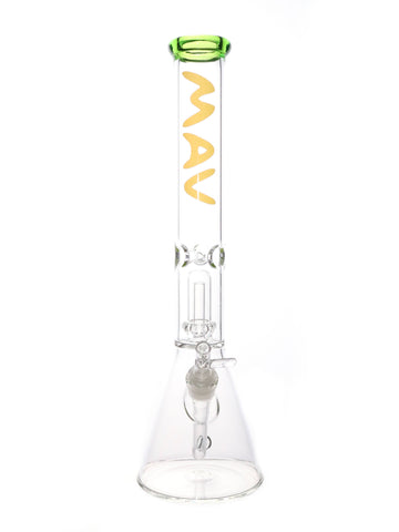 Mav Glass - Beaker Bong with UFO Chamber and Color Accent (18