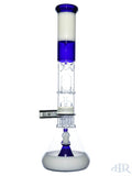 RooR Tech Fixed Beaker with Tree Perc Blue and White Back