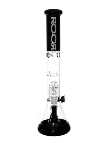 RooR Tech Fixed Beaker - Full Black with 10 Arm Tree Perc (17