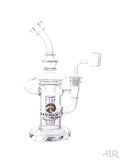 Tsunami Glass Concentrate Showerhead Recycler Dab Rig Purple