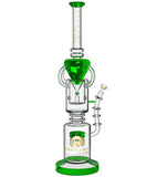 Tsunami Electric Ball Arm Recycler (17″) Dry Herb Flower Bong Water Pipe Premium Vapor Green
