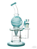 Bougie Glass - Blue Ball Recycler with Matrix Perc Rig (9")