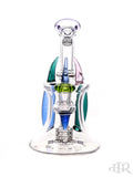 Bougie Glass - Bell Shaped Rig With Colored Horns (8") Front