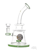 Bougie Glass - Pyramid Bent Neck Rig (10") Green Left