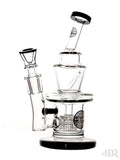 Bougie Glass - Angled Joint Recycler (7.5") Black