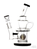 Bougie Glass - Angled Joint Recycler (7.5") Black Left