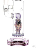 C2 Custom Creations - Light Purple Alien Squid Ratchet Perc Straight Tube w/ UV (16")