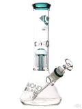 Diamond Glass - Mansion Beaker With Tree Perc (15.5") Teal