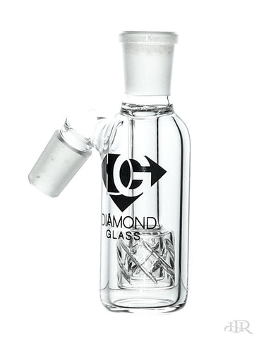 Diamond Glass - Reti Reverse Slit Perc Ash Catcher 45 Degree