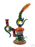 E-Stex Glass - Amber with Green Dichro on YGB Wig-Wag Rig (9") Left