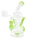 NEU Glass Concentrate Rig Shower Head - Double Uptake Recycler (7")