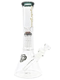 Crystal Glass Beaker Bong Wig Wag Color Water Pipe 12 inch Height Ice Catcher Side