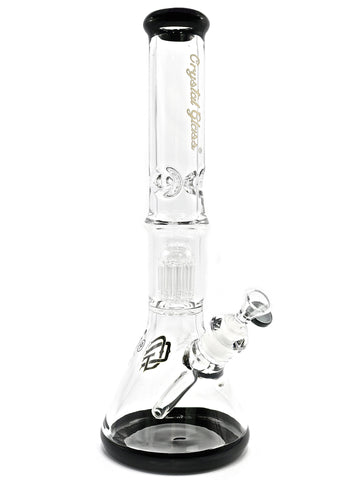 Crystal Glass Beaker - Tree Perc & Color Accents (16