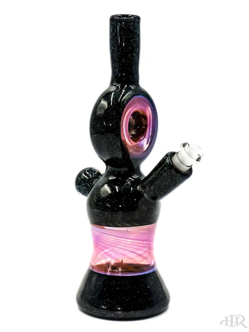 Heavy Dirty Glass - Crushed Opal Fumed Donut Rig (9