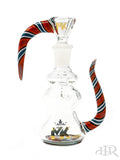 MK100 Glass - Dry Ash Catcher With Wig Wag Horns 90 Degree 14mm Male (5.5")