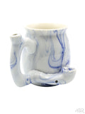 Premium Roast & Toast Marble Ceramic Mug Blue Tilt