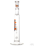 Zob Glass - Straight Tube Gritted Stemline Diffuser with Splash Guard (18") Orange and Blue Back