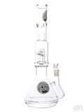 Zob Glass - Stemless Beaker with Zobello Diffuser and UFO Perc (15") White and Black