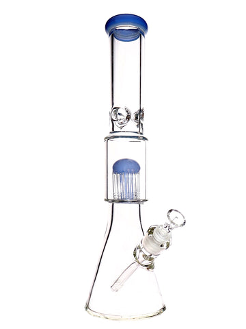 7mm Clear Tree Perc Elongated Beaker Bong (16