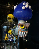 Lookah Glass - Giant Chambered Mushroom Monster Showerhead Perc Rig (9")