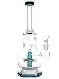Bell bottom water pipe with sprinkler perc available for sale at High Roller Smoke in Lakewood, Colorado. 