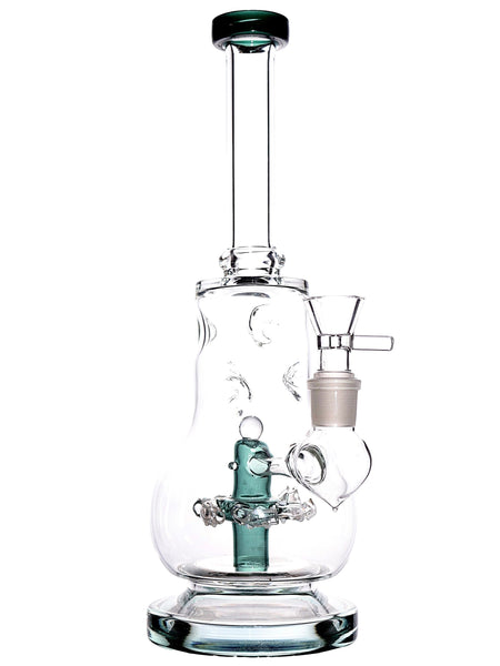 Bell bottom water pipe with sprinkler perc available for sale at High Roller Smoke in Lakewood, Colorado. 