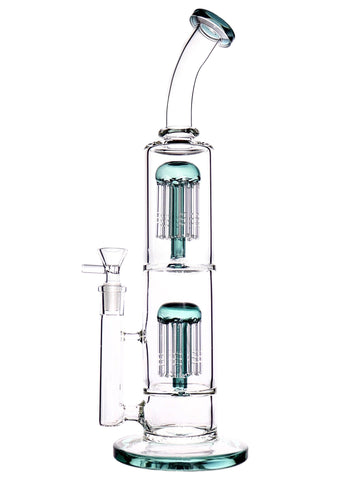 Bent Neck Double Tree Perc Straight Tube (14