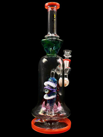 Biigo Glass - Eye Teeth On Showerhead Perc With Eye Ball Joint (13