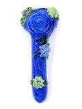 Blue Frit Grapevine Accents Hand Pipe (5")