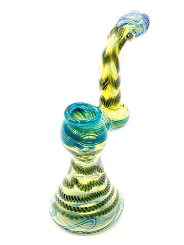 Blue Teal Yellow Inside-Out Water Bubbler (7