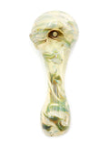 Bonnie And Fryde Glass - Clear Fumed Caramel Swirl Hand Pipe (4")