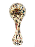 Bonnie And Fryde Glass - Multi-Color Dot Spoon Hand Pipe (4")