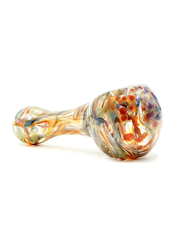 Bonnie And Fryde Glass - Multi-Color Dot Swirl Spoon Hand Pipe (4