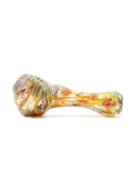 Bonnie And Fryde Glass - Multi-Color Dot Swirl Spoon Hand Pipe (4")