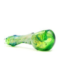 Bonnie and Fryde Glass - Clear Green Spoon Hand Pipe (5")