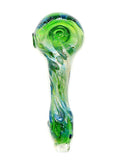Bonnie and Fryde Glass - Clear Green Spoon Hand Pipe (5")